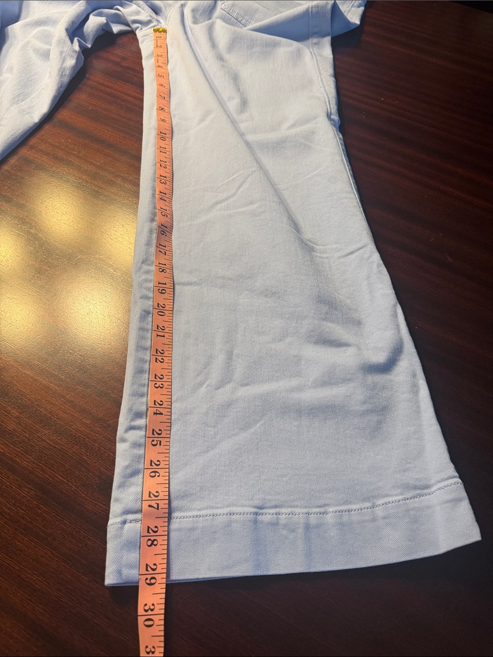 LOFT Pale Blue Palmer Wide-Leg Pants in 10P - Picture 5 of 6
